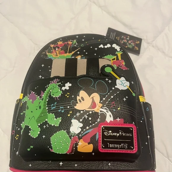 Disney | Bags | Disney Black And Green Mini Backpack | Poshmark
